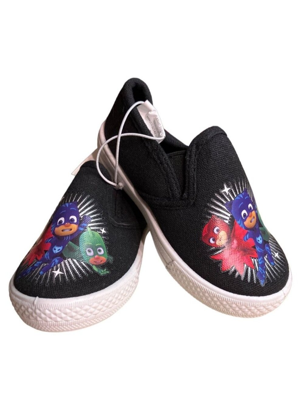 PJ Masks Black Slip-On Canvas Shoes Size 6 Kids Casual Sneakers With Tags - Picture 8 of 16